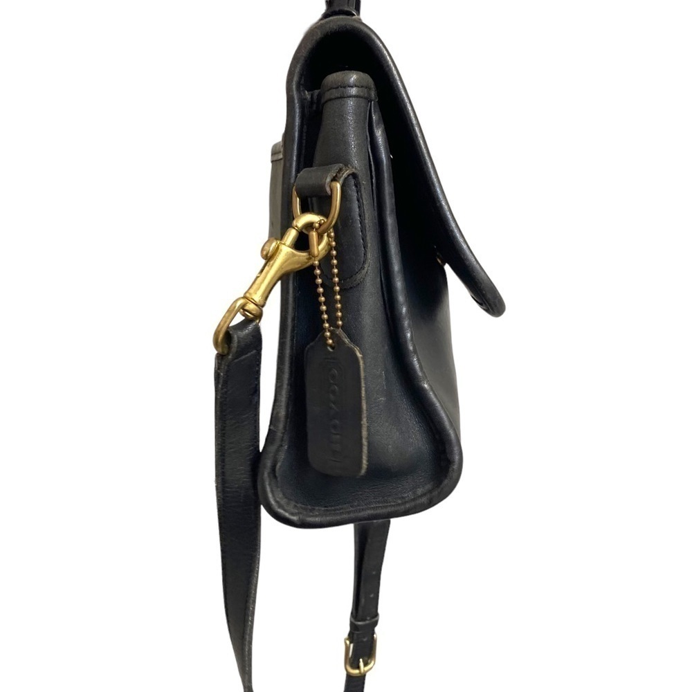 Coach 9870 black leather court bag made in Costa Rica black - Picture 4 of 16